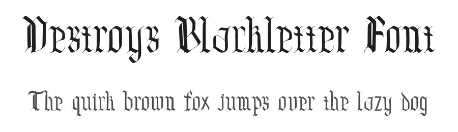 Destroys Blackletter Font by Sakti Avellin Sa — Blackletter Font