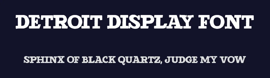 Detroit Display Font by Letterhend — Display Font — thumbnail 2