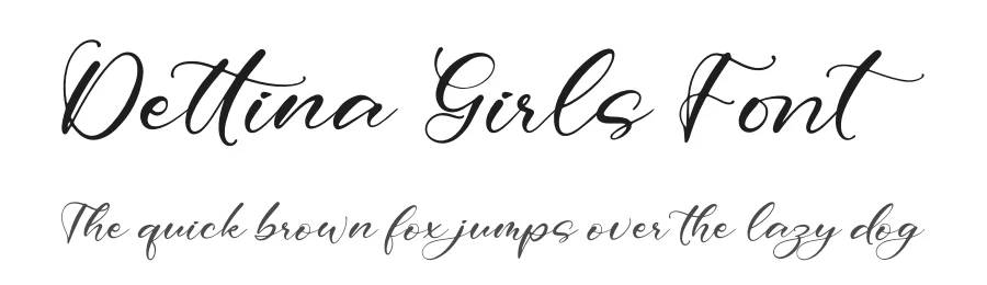 Dettina Girls Font by letterfabric — Script Handwritten Font