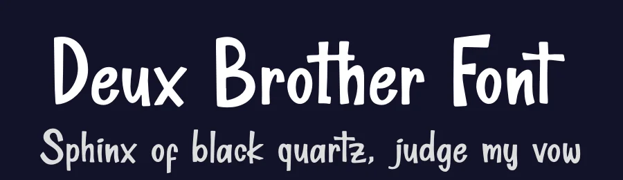 Deux Brother Font by Denustudios — Display Font — thumbnail 2