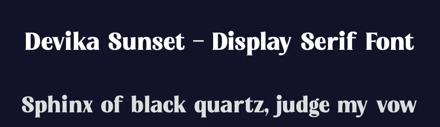 Devika Sunset – Display Serif Font by timelesstype.co — Display Font — thumbnail 2