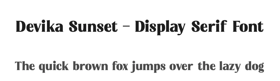 Devika Sunset – Display Serif Font by timelesstype.co — Display Font