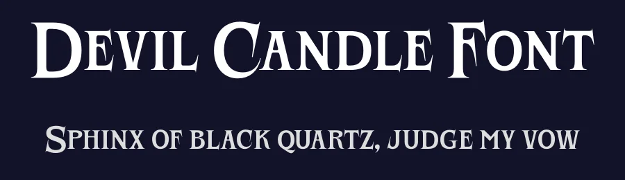 Devil Candle Font by Mans Greback — Display Font — thumbnail 2