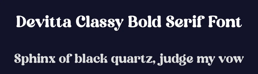 Devitta Classy Bold Serif Font by Storytype — Serif Font — thumbnail 2