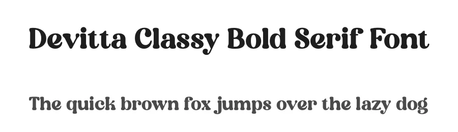 Devitta Classy Bold Serif Font by Storytype — Serif Font