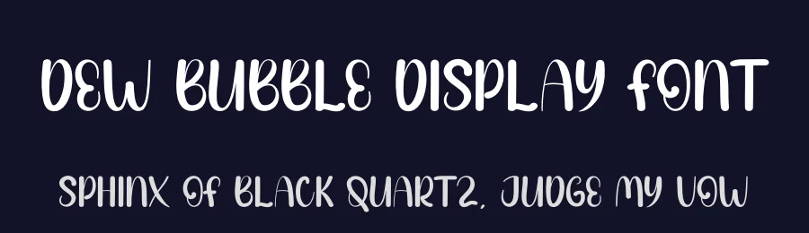 Dew Bubble Display Font by andikastudio — Display Font — thumbnail 2