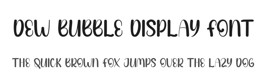 Dew Bubble Display Font by andikastudio — Display Font
