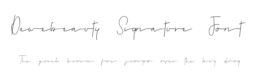 Dewebeauty Signature Font by edricstudio — Script Handwritten Font
