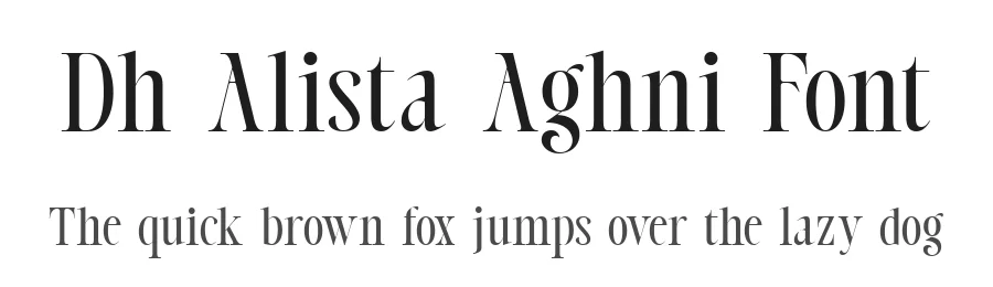 Dh Alista Aghni Font by Dharmas Studio — Display Font