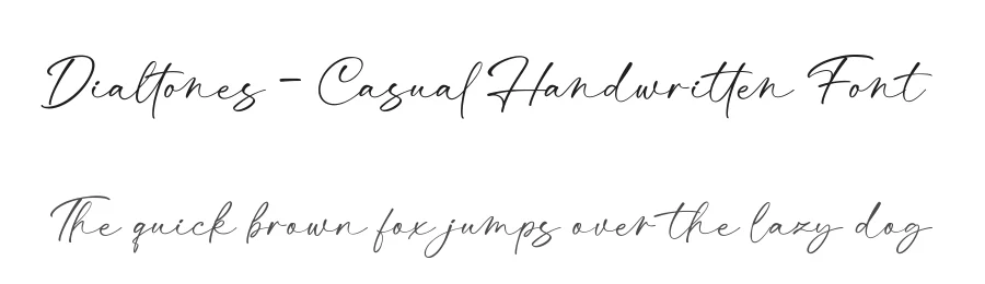 Dialtones – Casual Handwritten Font by Basnistudio — Script Handwritten Font