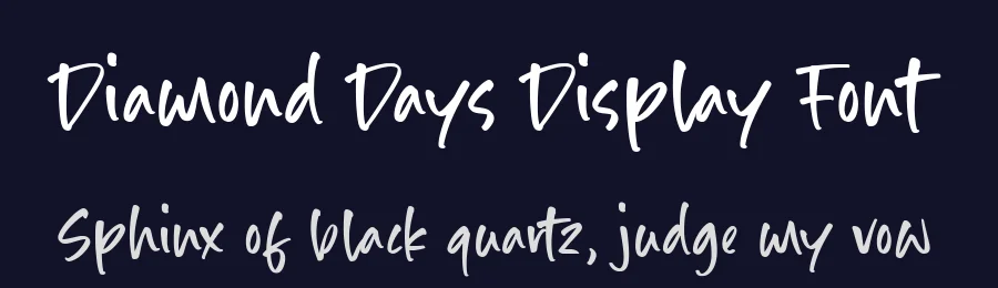 Diamond Days Display Font by Timur type — Script Handwritten Font — thumbnail 2