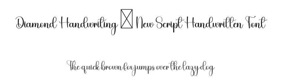Diamond Handwriting – New Script Handwritten Font by freshtypeink — Script Handwritten Font