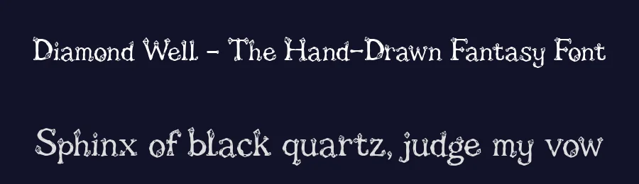 Diamond Well – The Hand-Drawn Fantasy Font by letterhanna — Display Font — thumbnail 2