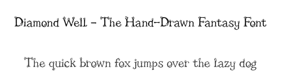 Diamond Well – The Hand-Drawn Fantasy Font by letterhanna — Display Font