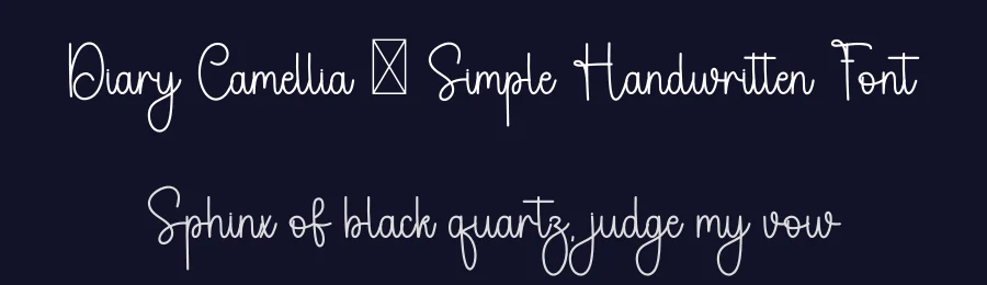Diary Camellia – Simple Handwritten Font by freshtypeink — Script Handwritten Font — thumbnail 2