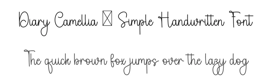 Diary Camellia – Simple Handwritten Font by freshtypeink — Script Handwritten Font