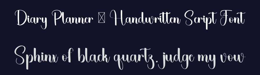 Diary Planner – Handwritten Script Font by freshtypeink — Script Handwritten Font — thumbnail 2