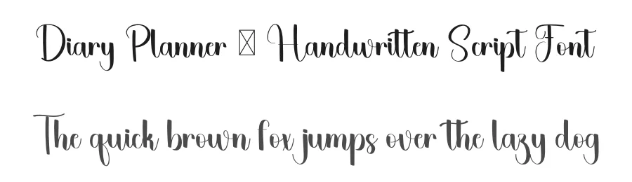 Diary Planner – Handwritten Script Font by freshtypeink — Script Handwritten Font
