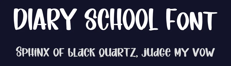 DIARY SCHOOL Font by freshtypeink — Display Font — thumbnail 2
