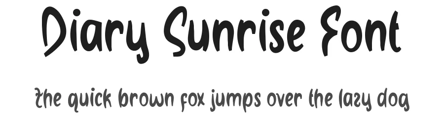 Diary Sunrise Font by nihstudio — Display Font