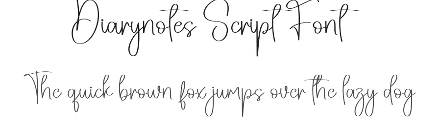 Diarynotes Script Font by creativeletter — Script Handwritten Font