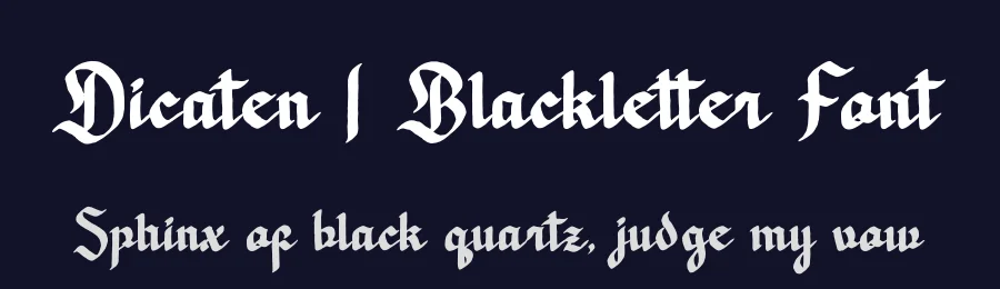 Dicaten | Blackletter Font by Denustudios — Blackletter Font — thumbnail 2