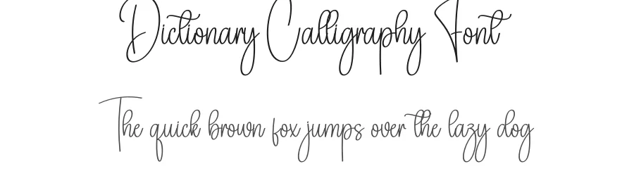 Dictionary Calligraphy Font by creativeletter — Script Handwritten Font
