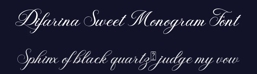 Difarina Sweet Monogram Font by Yoga Letter — Script Handwritten Font — thumbnail 2
