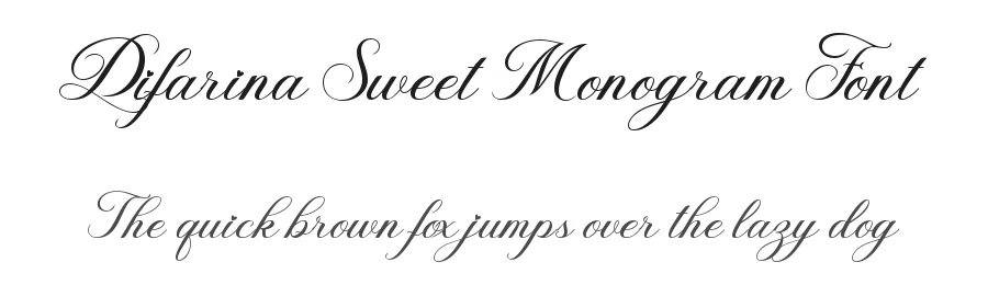 Difarina Sweet Monogram Font by Yoga Letter — Script Handwritten Font