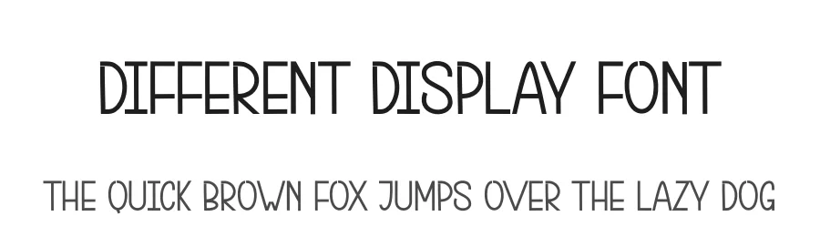 Different Display Font by andikastudio — Display Font