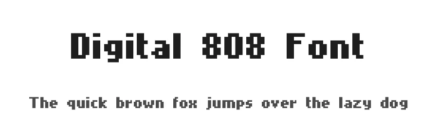 Digital 808 Font by HipFonts — Display Font