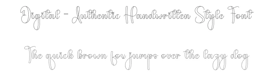 Digital β Authentic Handwritten Style Font by andikastudio β Script Handwritten Font