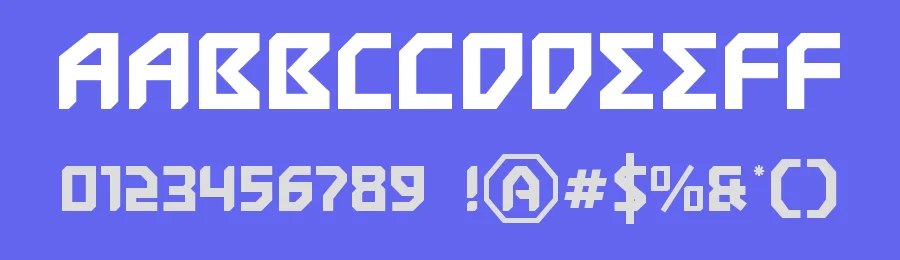 Digital Block – Geometric Techno Display Font by timelesstype.co — Display Font — thumbnail 3