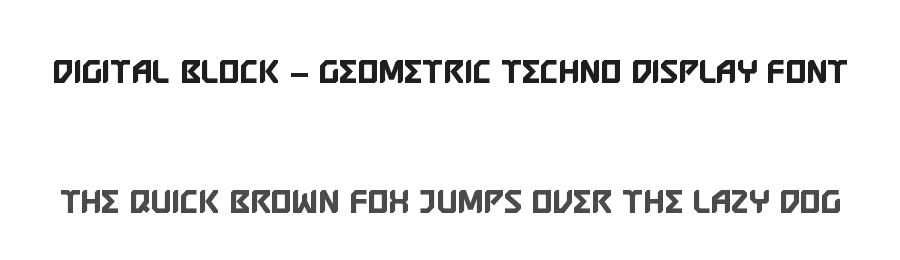 Digital Block – Geometric Techno Display Font by timelesstype.co — Display Font