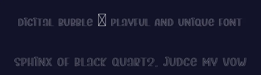 Digital Bubble – Playful And Unique Font by freshtypeink — Display Font — thumbnail 2