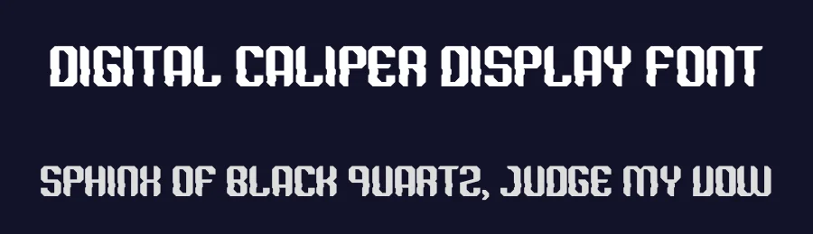 Digital Caliper Display Font by Maiko Hatta — Display Font — thumbnail 2