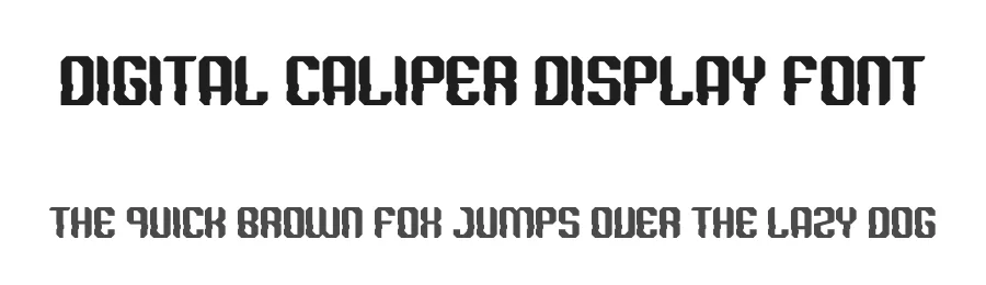 Digital Caliper Display Font by Maiko Hatta — Display Font