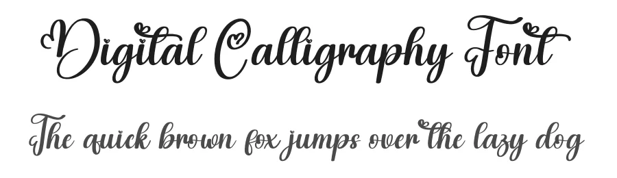Digital Calligraphy Font by creativeletter — Script Handwritten Font