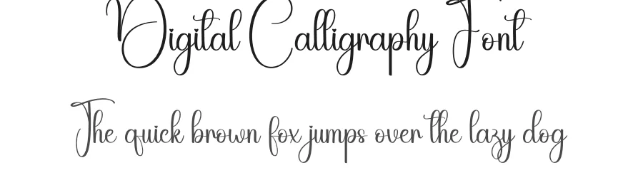 Digital Calligraphy Font by creativeletter — Script Handwritten Font