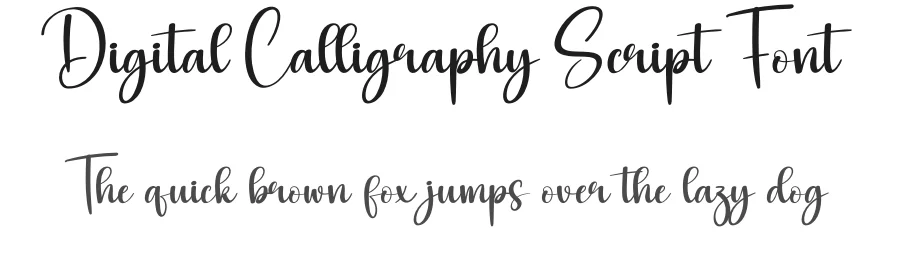 Digital Calligraphy Script Font by creativeletter — Script Handwritten Font