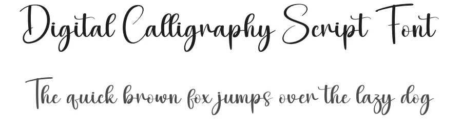 Digital Calligraphy Script Font by creativeletter — Script Handwritten Font