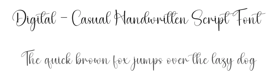 Digital – Casual Handwritten Script Font by andikastudio — Script Handwritten Font
