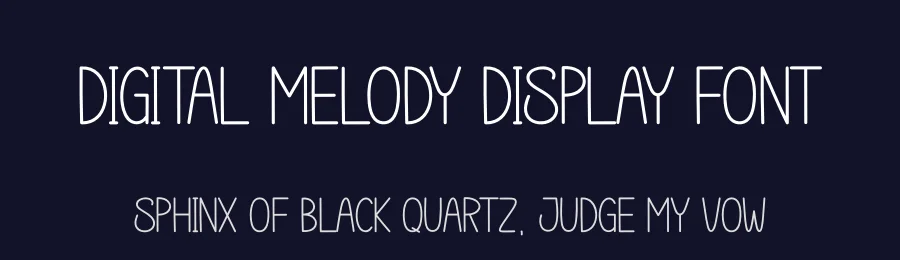 Digital Melody Display Font by creativeletter — Display Font — thumbnail 2