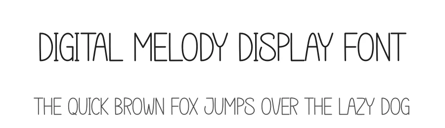 Digital Melody Display Font by creativeletter — Display Font