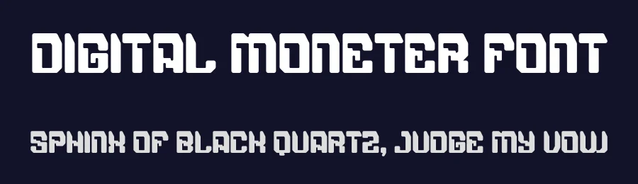 Digital Moneter Font by Marvadesign — Display Font — thumbnail 2