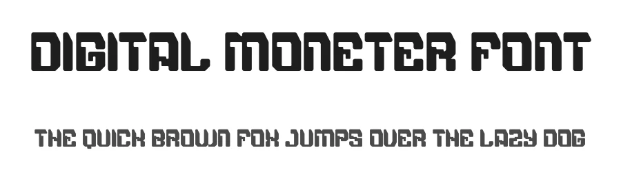 Digital Moneter Font by Marvadesign — Display Font