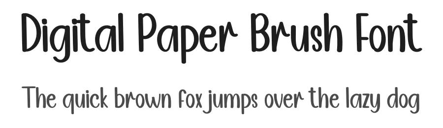 Digital Paper Brush Font by inermediaSTUDIO — Display Font