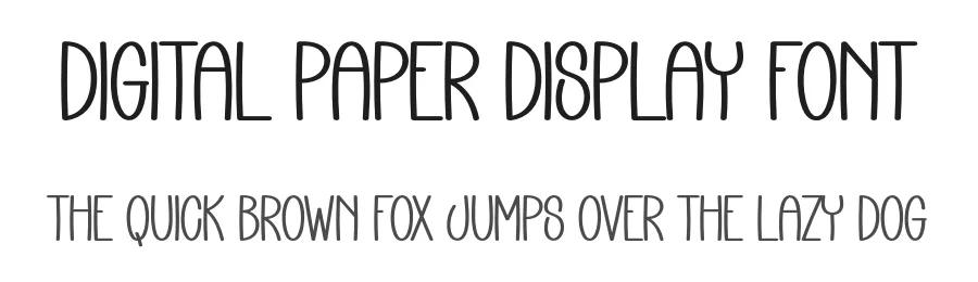 Digital Paper Display Font by andikastudio โ Display Font