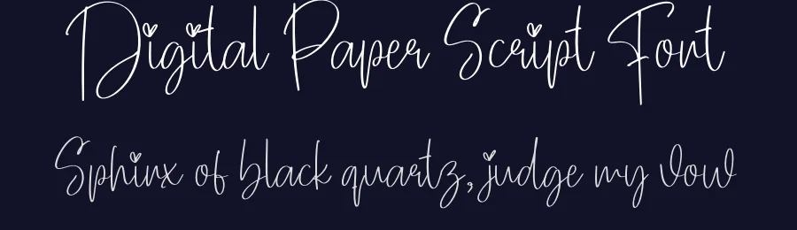 Digital Paper Script Font by creativeletter — Script Handwritten Font — thumbnail 2