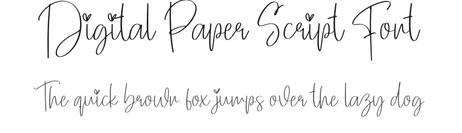 Digital Paper Script Font by creativeletter — Script Handwritten Font